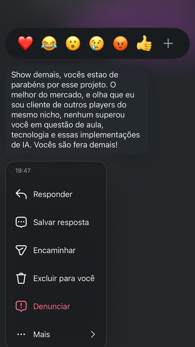 Depoimento de aluno 3